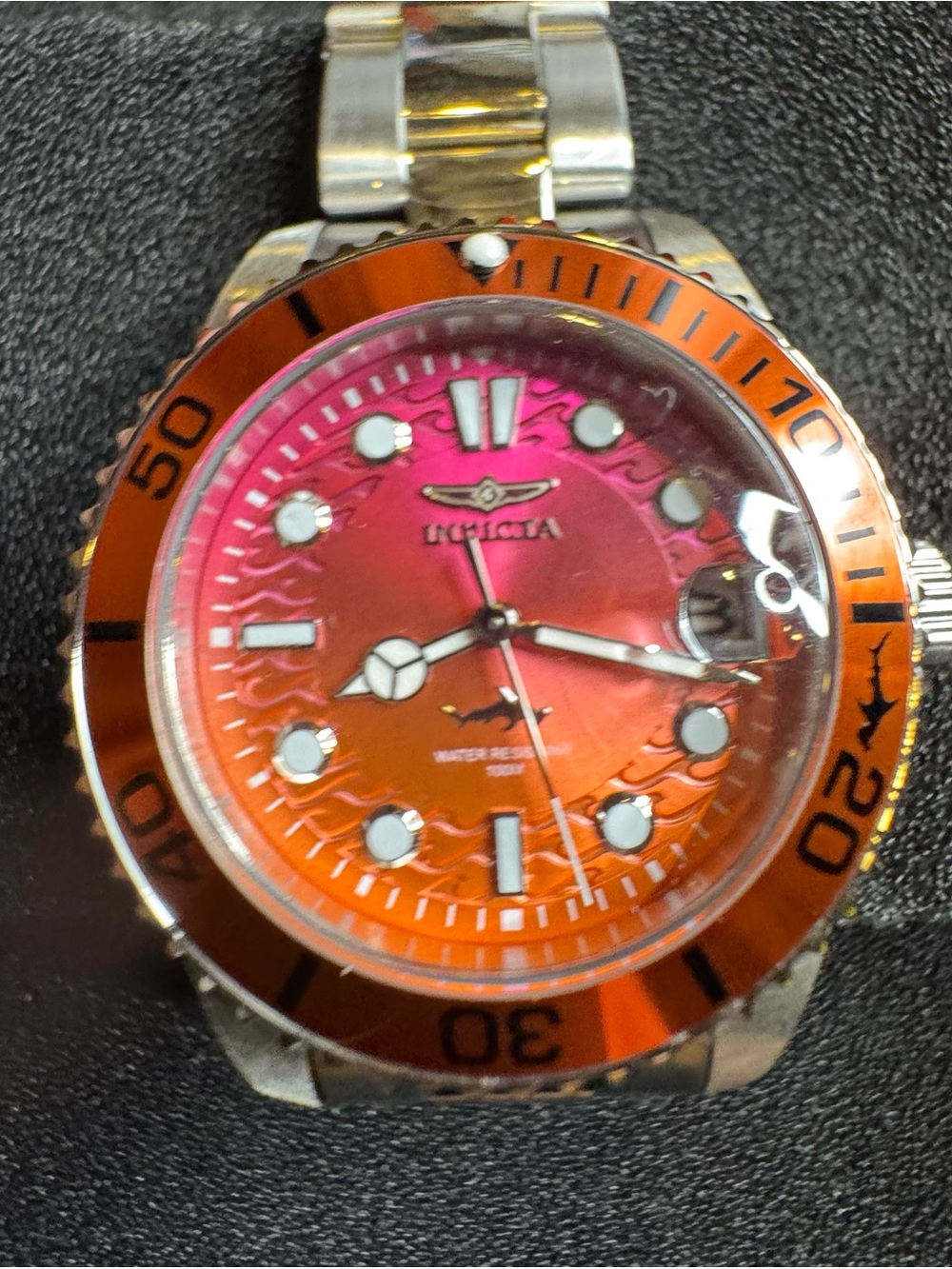 Invicta Women's Pro Diver with Pink/Orange Gradient Face